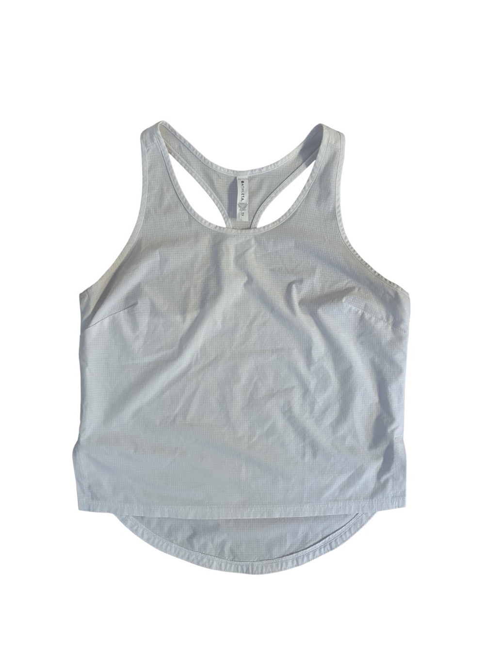 Athleta Lightweight White Racerback Tank Top